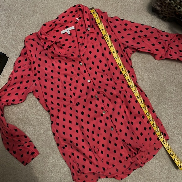 Diamond Dot Button Up Blouse - Picture 5 of 6